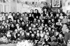 Shavel Jewish Kindergarten class of 1940: Only three reamin alive today the rest were executed by the Nazis. Two of the survivors fled to Siberia before the Germans arrived and Ruth Kron Sigal (three from the left, second row down) was hidden and now lives in Vancouver.